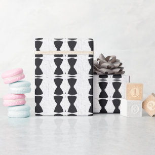 Vertical Black Bow Tie Wrapping Paper3 Wrapping  Paper