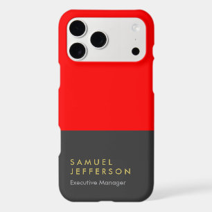 Vertical black red professional plain modern