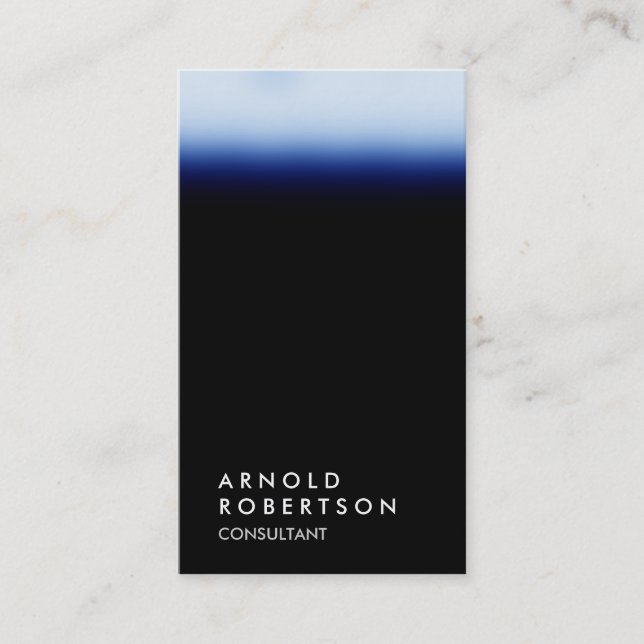 Vertical black unique professional business card (Front)
