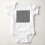 Vertical Black & White Classic Stripes Baby Bodysuit<br><div class="desc">A deco style festive stripes decor in horizontal or in vertical fashion are a modern classic graphic design style that always make for a great custom gift for yourself or for someone special on your list, these are sure to make an impression on any festive occasions. Email us using the...</div>