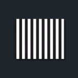Vertical Black & White Classic Stripes Canvas Print<br><div class="desc">A retro style festive stripes decor in horizontal or in vertical fashion are a modern classic graphic design style that always make for a great custom gift for yourself or for someone special on your list, these are sure to make an impression on any festive occasions. Email us using the...</div>