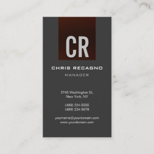 Vertical Browny Red Grey Background Business Card