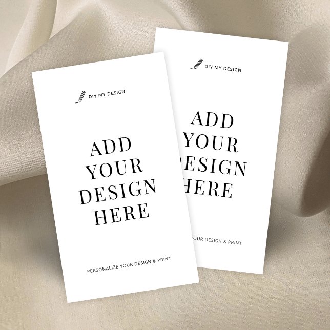 Vertical Business Card Printing Upload Your Design (Upload your artwork and print your custom vertical business cards)