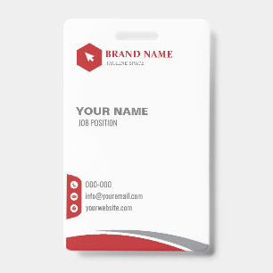 Vertical Bussines Badge Card ID Badge