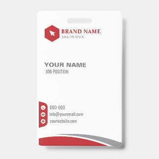 Vertical Bussines Badge Card ID Badge