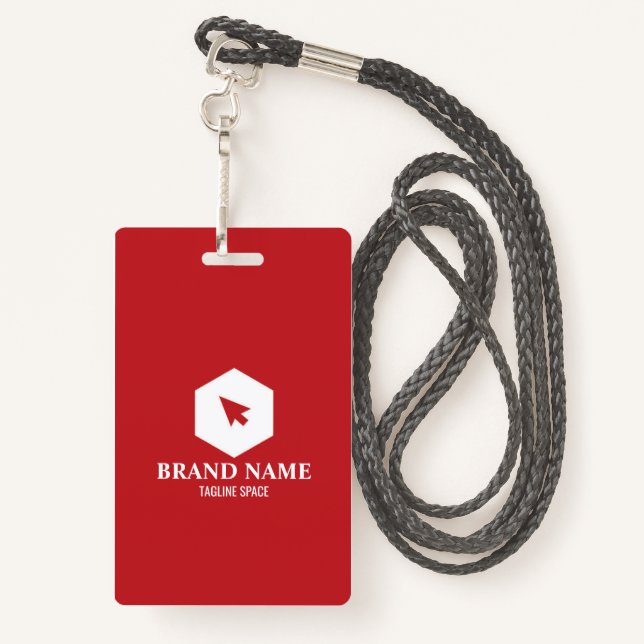 Vertical Bussines Badge Card ID Badge (Back with Lanyard)