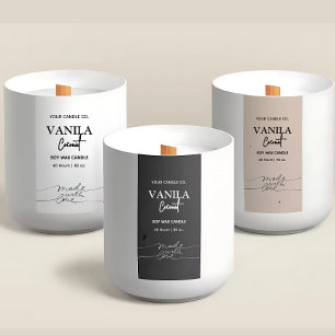 Vertical Candle Branding Labels
