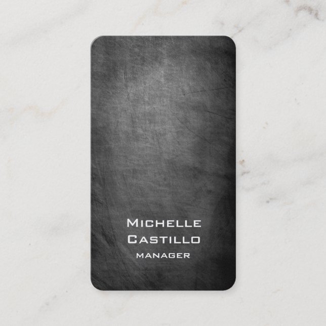 Vertical Chalkboard Unique Design Business Card (Front)
