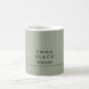 Vertical Chic Grey Stylish Professional Designer Coffee Mug