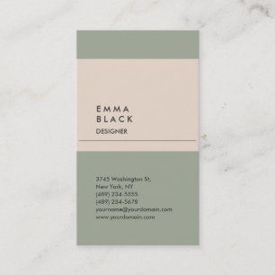 Vertical Chic Stylish Professional Designer Business Card
