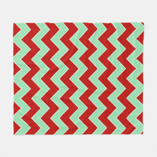 Vertical Christmas Zigzag Fleece Blanket