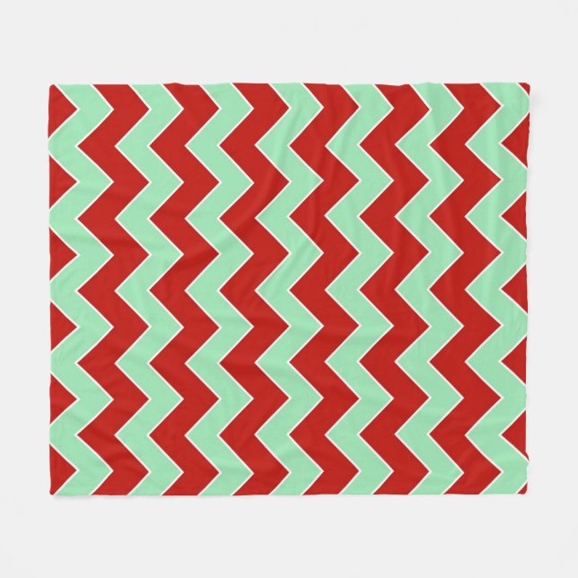 Vertical Christmas Zigzag Fleece Blanket (Front (Horizontal))