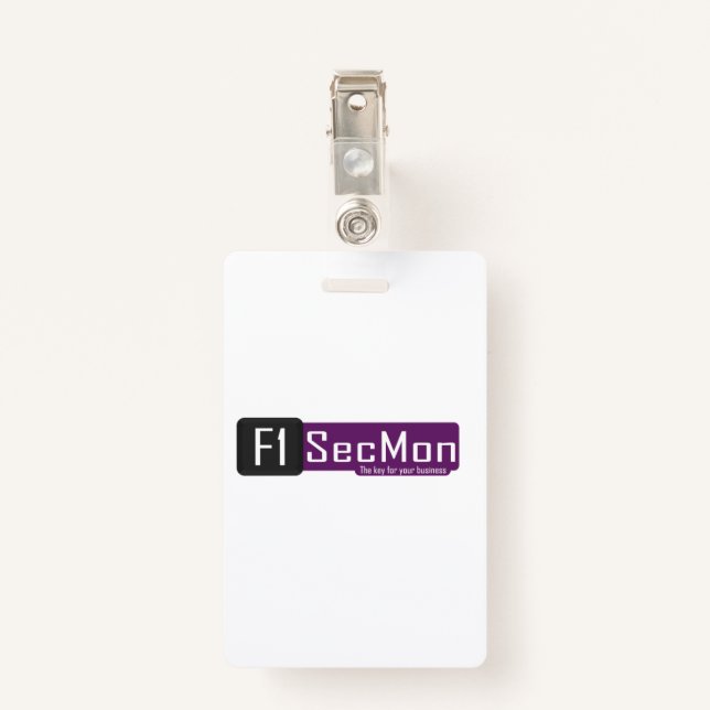 Vertical, Clip Metals ID Badge (Back with Clip)
