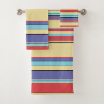 Vertical Colorful Stripes Yellow Blue Red Aqua