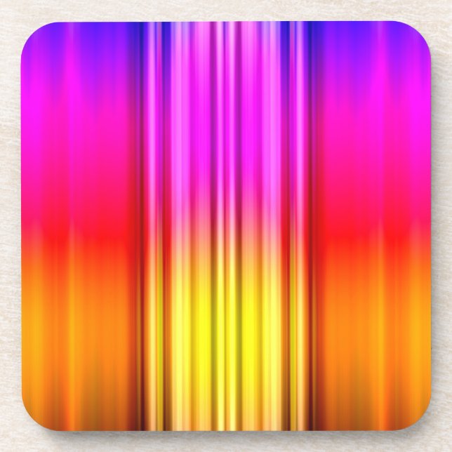 Vertical Colour Stripes Coaster (Front)