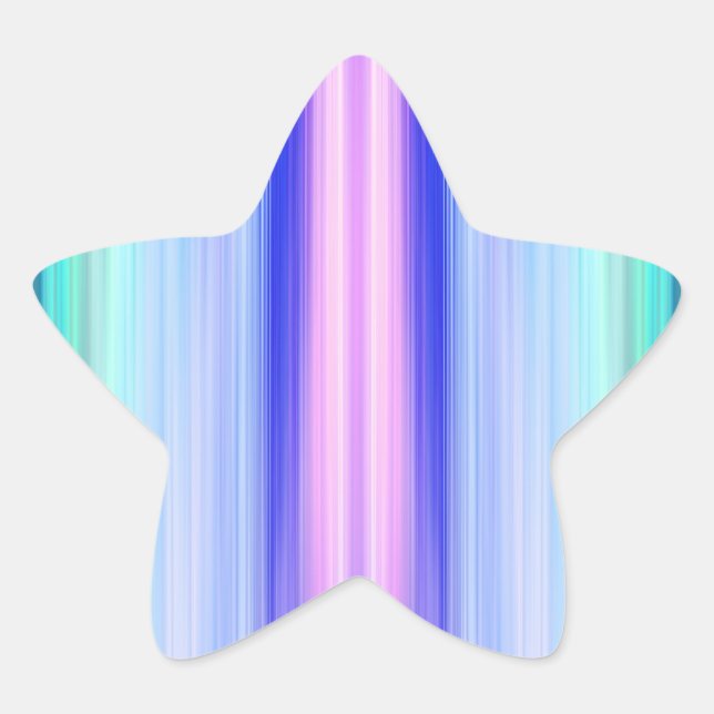 Vertical Colour Stripes Star Sticker (Front)