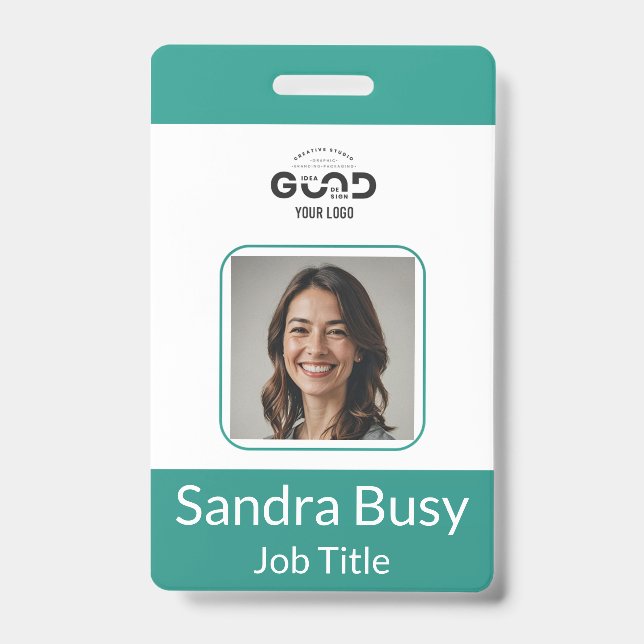 Vertical Company Vertical ID Badge | Customisable  (Front)