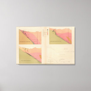 Vertical Cross Sections of the Lode, Belcher Mine Canvas Print