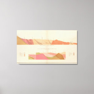 Vertical Cross Sections of the Lode, Sutro Tunnel Canvas Print