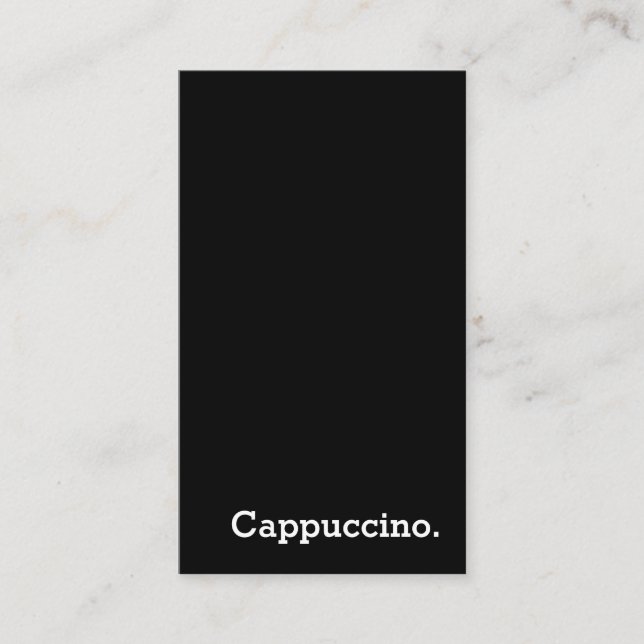 Vertical Dark Loyalty Cappuccino Punch-Card Card (Front)