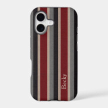 Vertical Dark Retro Stripes and Name