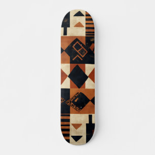 Vertical design with African elements Skateboard