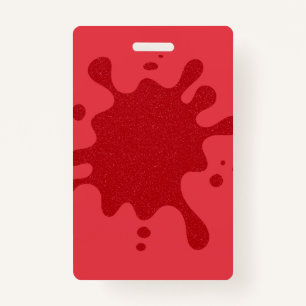 Vertical Drip ID Badge – Tomato Red Custom
