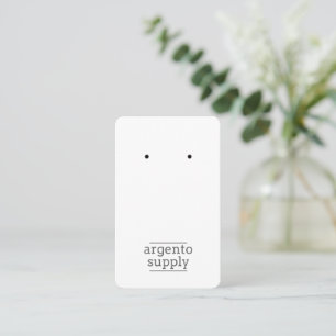 Vertical Earring Card-Add Your Logo Business Card