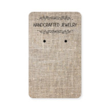 Vertical Earring Card-Natural Jute-