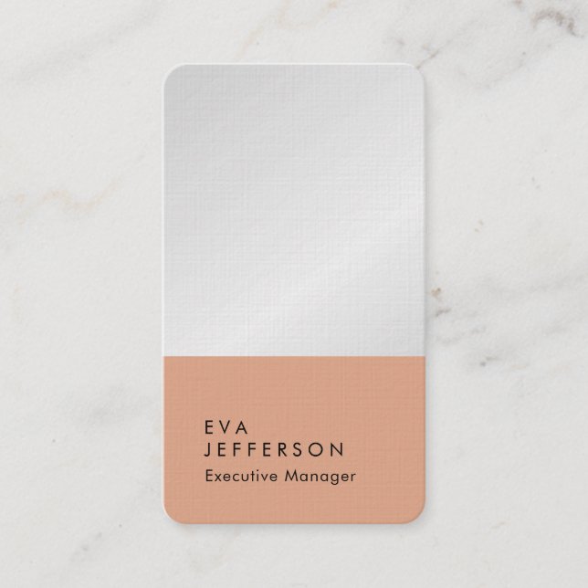 Vertical elegant modern premium linen creative business card (Front)