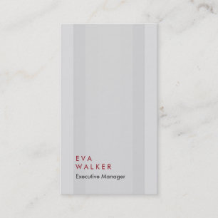 Vertical elegant unique modern grey stripes plain business card