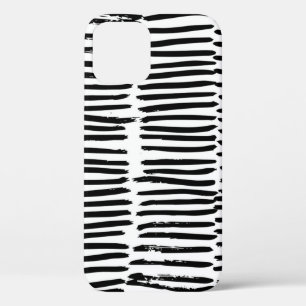 Vertical Elements: Hand-Drawn Seamless Style. iPhone 12 Case