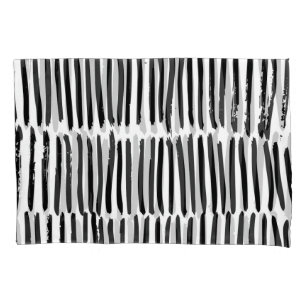 Vertical Elements: Hand-Drawn Seamless Style. Pillowcase