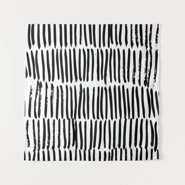 Vertical Elements: Hand-Drawn Seamless Style. Tapestry (Front)