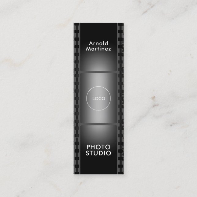 Vertical film tape  mini business card (Front)