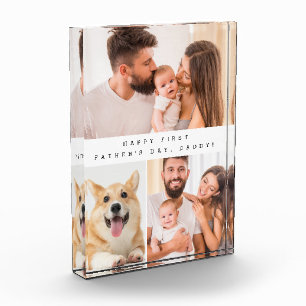 Vertical First father's day daddy photo collage Block