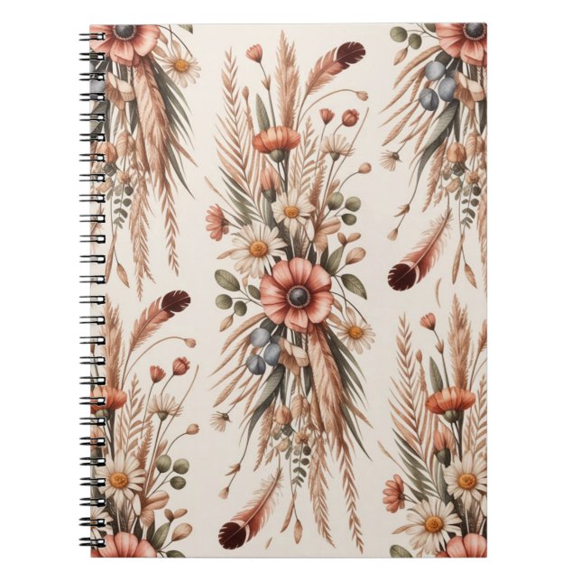 Vertical Floral Arrangement Notebook (Front)