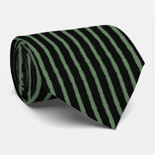 Vertical Frayed Watercolor Brush Strokes In Green Tie