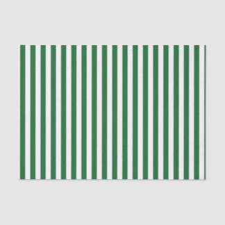 Vertical Green and White Stripes Tissue Paper