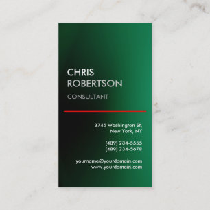Vertical Green Red Line Attractive Business Card