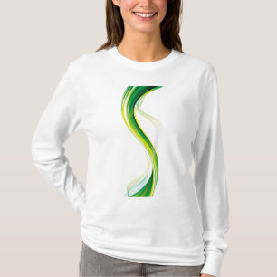 Vertical Green Wave Abstract Design-34534 T-Shirt