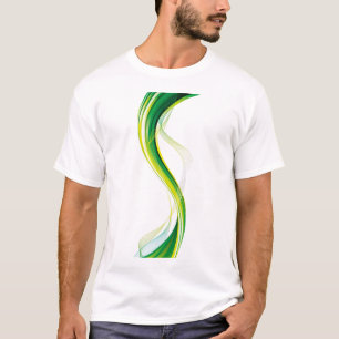 Vertical Green Wave Abstract Design-34534 T-Shirt