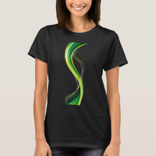 Vertical Green Wave Abstract Design-34534 T-Shirt