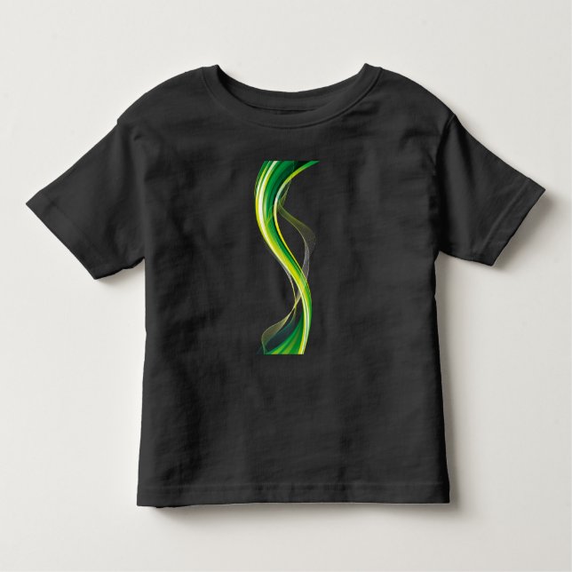 Vertical Green Wave Abstract Design-34534 Toddler T-Shirt (Front)