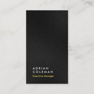 Vertical grey black simple plain manager director business card