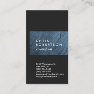 Vertical Grey Blue Wall Stripe Unique Business Card