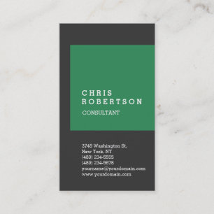 Vertical Grey Sea Green Stripe Plain Business Card