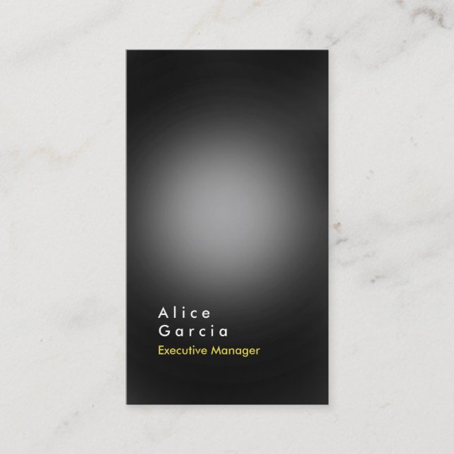 Vertical grey stylish elegant trendy professional business card (Front)