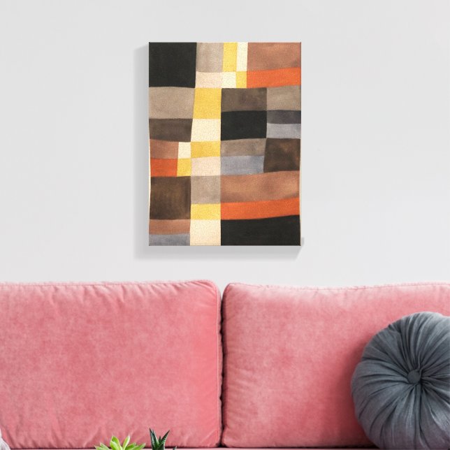 Vertical-Horizontal Rhythms | Sophie Taeuber-Arp | Canvas Print (Insitu(LivingRoom))