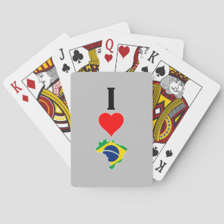Vertical I Love Brazil / I Heart Brazil Brazilian Playing Cards